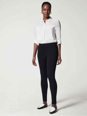 Spanx Jean-Ish Ankle Leggings Black Size Large Petite